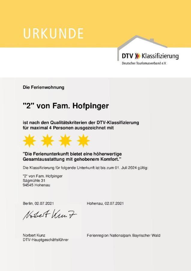 Ferienwohnung Hopfinger Hohenau Eksteriør bilde